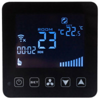 Комнатный термостат Techno КТ-300 (сенсорное управление Wi-Fi), Чёрный