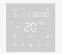 Комнатный термостат Techno КТ-24 на 24V, (сенсорное управление), Белый