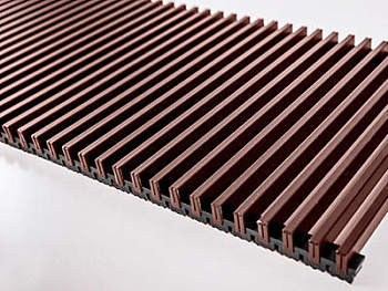 Решетка Techno RRAp 350-4500 алюминиевая на полимерной основе (цвет Коричневый)