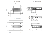 Внутрипольный конвектор Techno Usual KVZ 350-65-1000 с естественной конвекцией