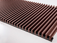 Решетка Techno RRAp 380-800 алюминиевая на полимерной основе (цвет Коричневый)