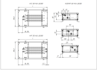 Внутрипольный конвектор Techno Usual KVZ 350-140-1200 с естественной конвекцией