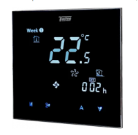 Комнатный термостат Techno КТ-210/12В (сенсорное управление), Чёрный