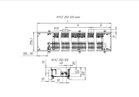 Внутрипольный конвектор Techno Air KVVZ 250-120-1400 с естественной конвекцией