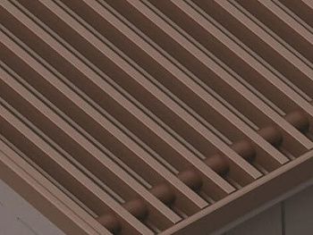 Решетка Techno РРА 300-1400 алюминиевая рулонная (цвет Черный-Белый-Коричневый)