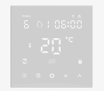 Комнатный термостат Techno КТ-24 на 24V, (сенсорное управление), Белый