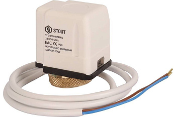 STOUT STE-0010 Электротермический компактный сервопривод нормально закрытый 24 В