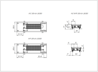 Внутрипольный конвектор Techno Usual KVZ 200-65-1500 с естественной конвекцией