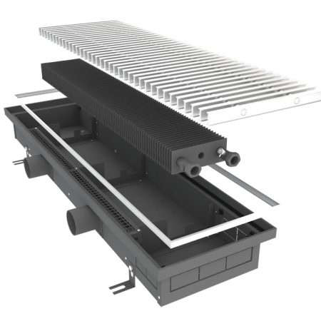 Внутрипольный конвектор Techno Air KVVZ 350-140-2900 с естественной конвекцией