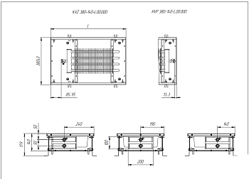 Внутрипольный конвектор Techno Usual KVZ 380-140-4400 с естественной конвекцией
