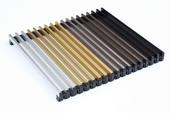 Решетка Techno RRAp 420-3000 алюминиевая на полимерной основе (цвет Шампань)