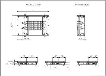 Внутрипольный конвектор Techno Usual KVZ 380-65-3100 с естественной конвекцией