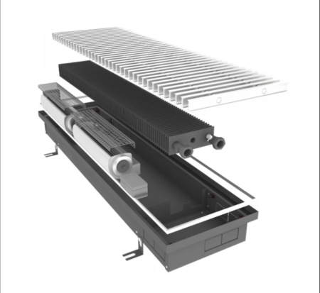 Внутрипольный конвектор Techno Vent KVZV 250-85-800/24V с принудительной конвекцией