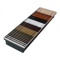 Решетка Techno РРА 350-1700 алюминиевая рулонная (цвет Черный-Белый-Коричневый)